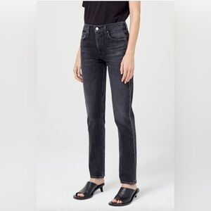 Agolde Women’s Lyle Jeans Low Rise Slim Size 27 in Charcoal Contemporary Minimal